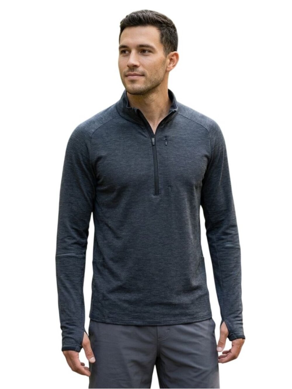 Hill City Train 1/4 Zip Pullover Jersey Golf Reflective Zip Pockets Size L